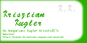 krisztian kugler business card